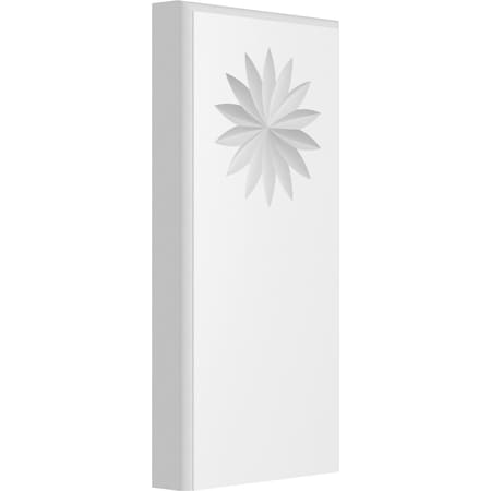 Ekena Millwork Standard Foster Flower Plinth Block With Rounded Edge, 5"W x 10"H x 1"P PBP050X100X100FOS11